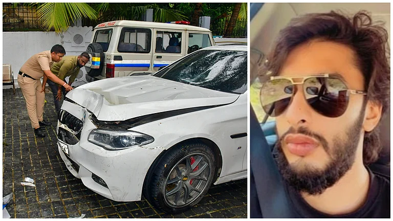 Mihir Shah, son of a Shiv Sena leader, accused in the Mumbai BMW accident that killed one woman on Sunday - PTI and X/@HateDetectors